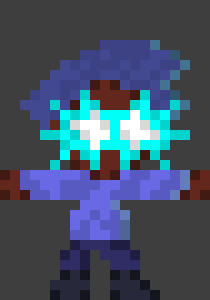 [17d6d3] [he jumps into the air, and does a ground pound, filling the area with blue fire]