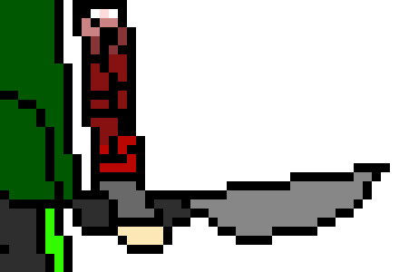 [5b2f3e] -slowly carves a picture with her knife-  