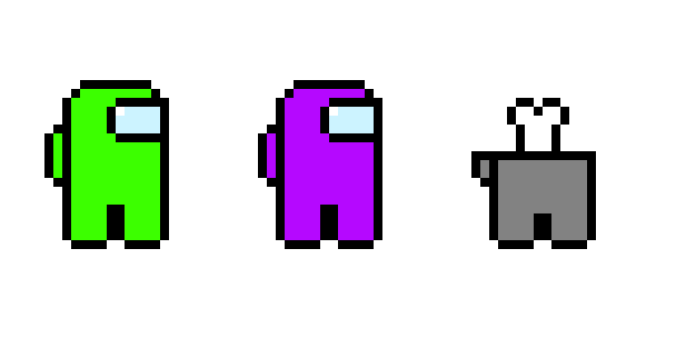 [53a360] purple and green saw it and reports the body * Purple : it was kira, He Blown up gray, / Green : Purple is right and he is kinda sus