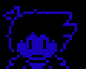 [77b851] - Its a drawing of a person falling through a cloud with his eyes closed -