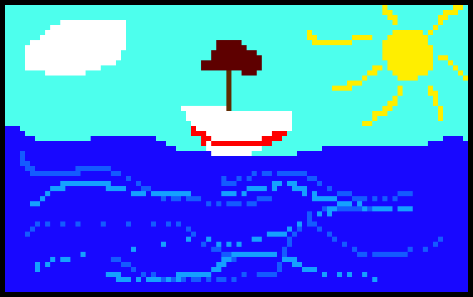 [9664c4] Pixel Art Boat