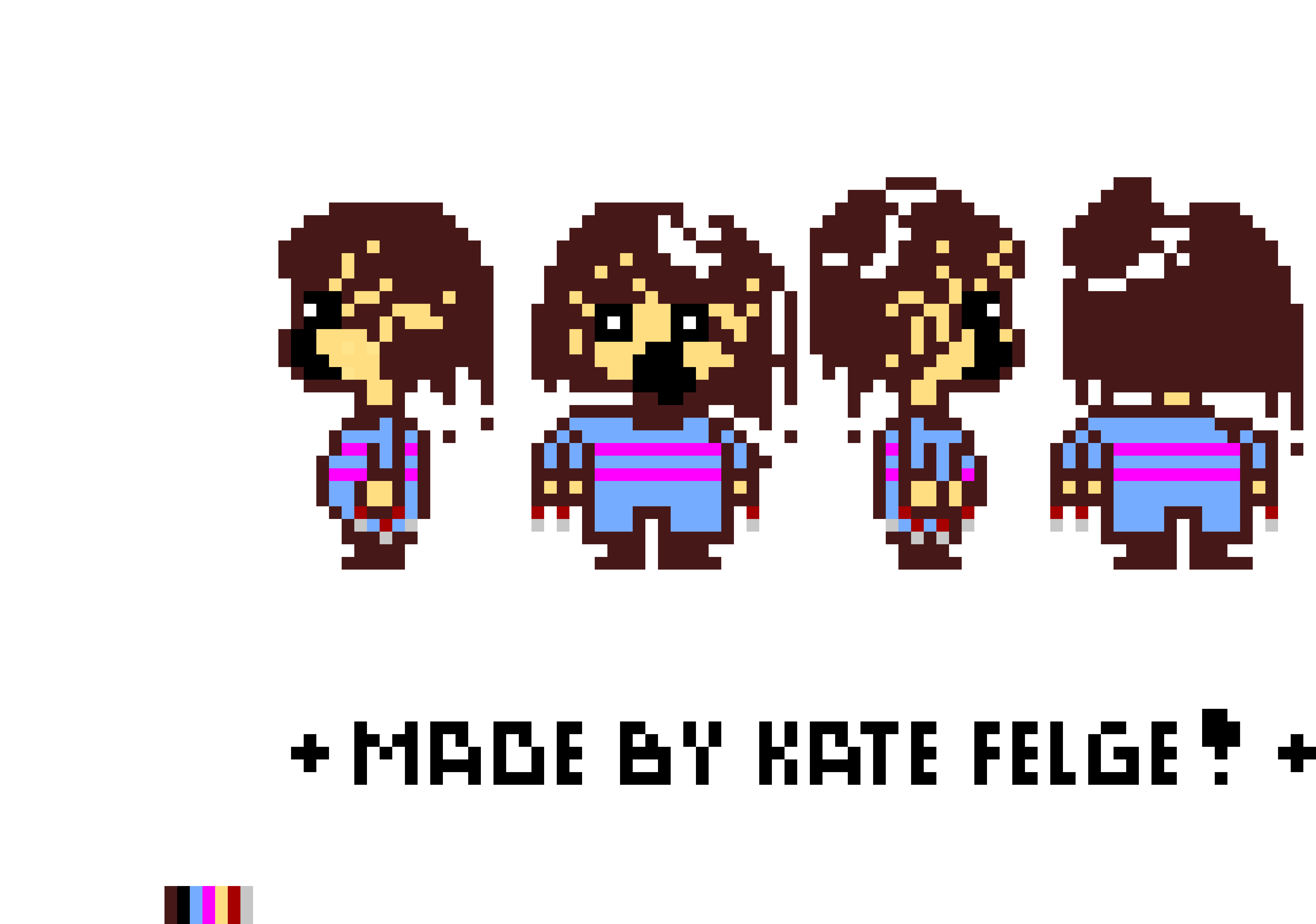 [9664c4] Frisk (almagamate) Sprite (walking and moveing)