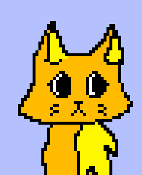 [e07772] meow... [cool cyan cat]