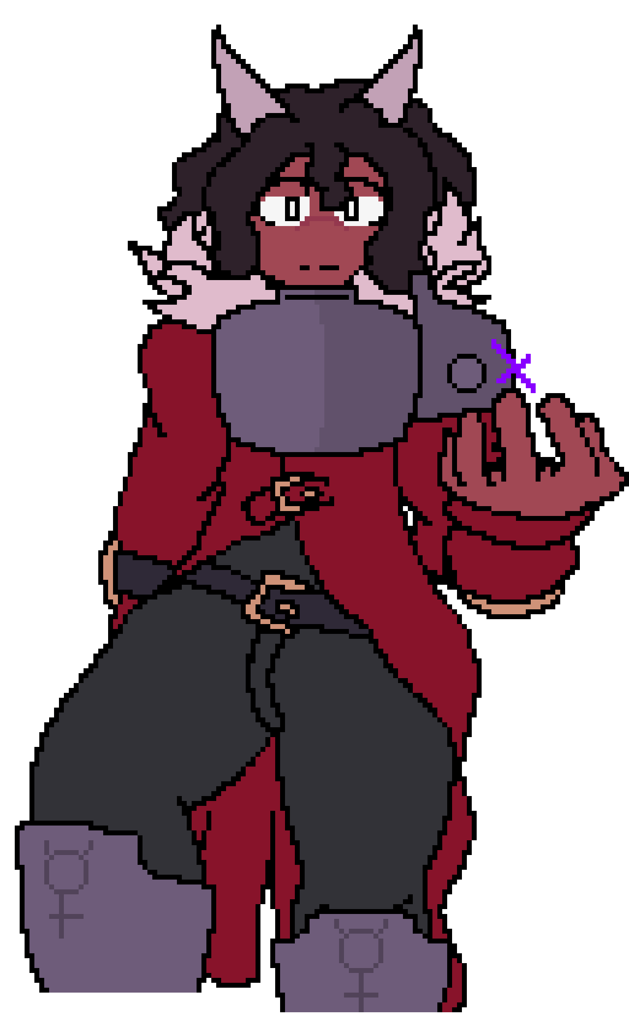 [1a58f8] could do some more things like shading and adding the sword but besides the spark in his hands he's pretty much done