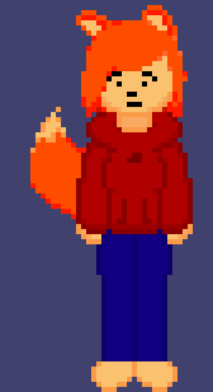 [d8d976] *Looks up* Sure hold on -Foxlya