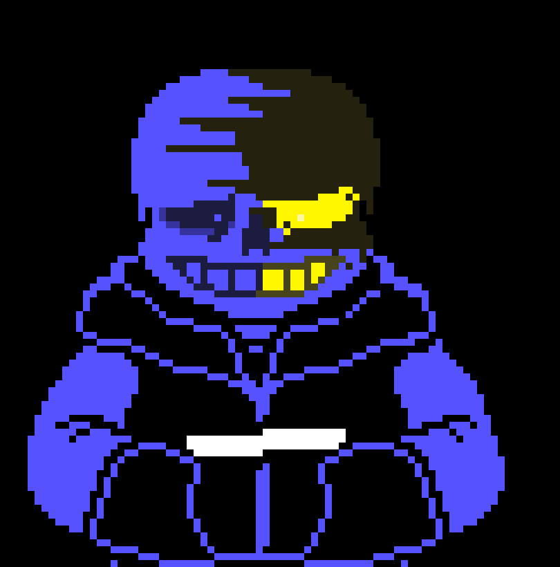 [55e4e5] -walks next to ss chara sipping a bit of the milkshake, while looking at the floor and not the house- -Negatale Sans