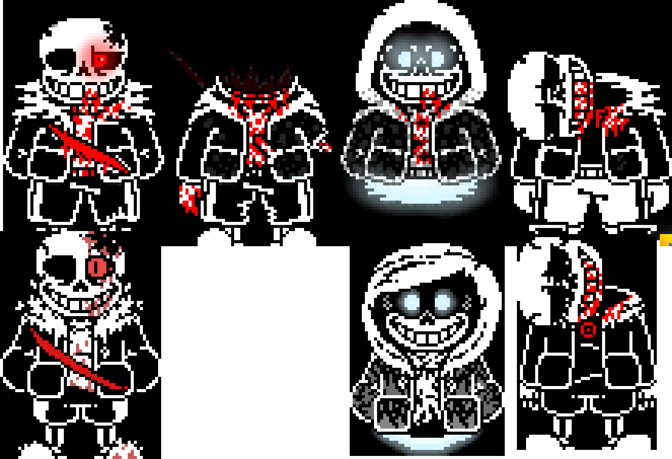 [583245] Out of all of the Sans'es... Only Insanity, was made from scratch... The rest are edits [from my Murder Time Trio remaster] to match the ones above.....