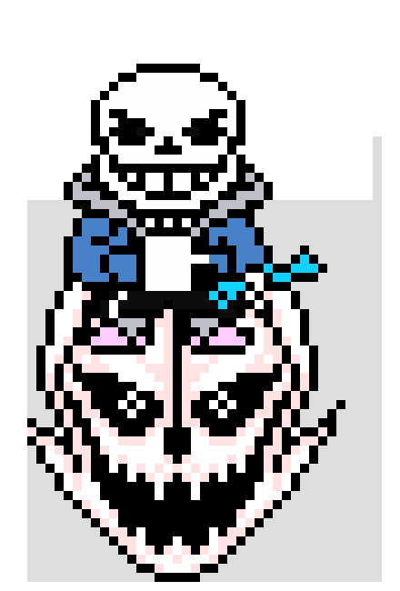 [71ea35] *Sans would get pissed off and drop down onto dst and would put his blue bone threw her eye then take it out and do a back flip onto the ground