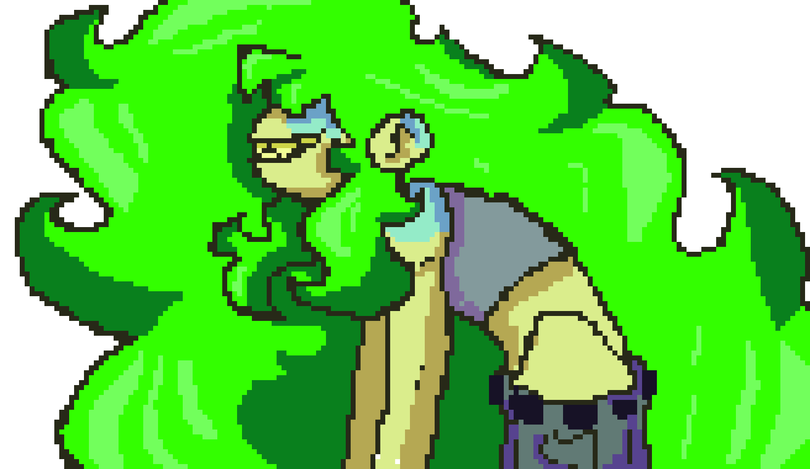 [33b7fa] green hot lady