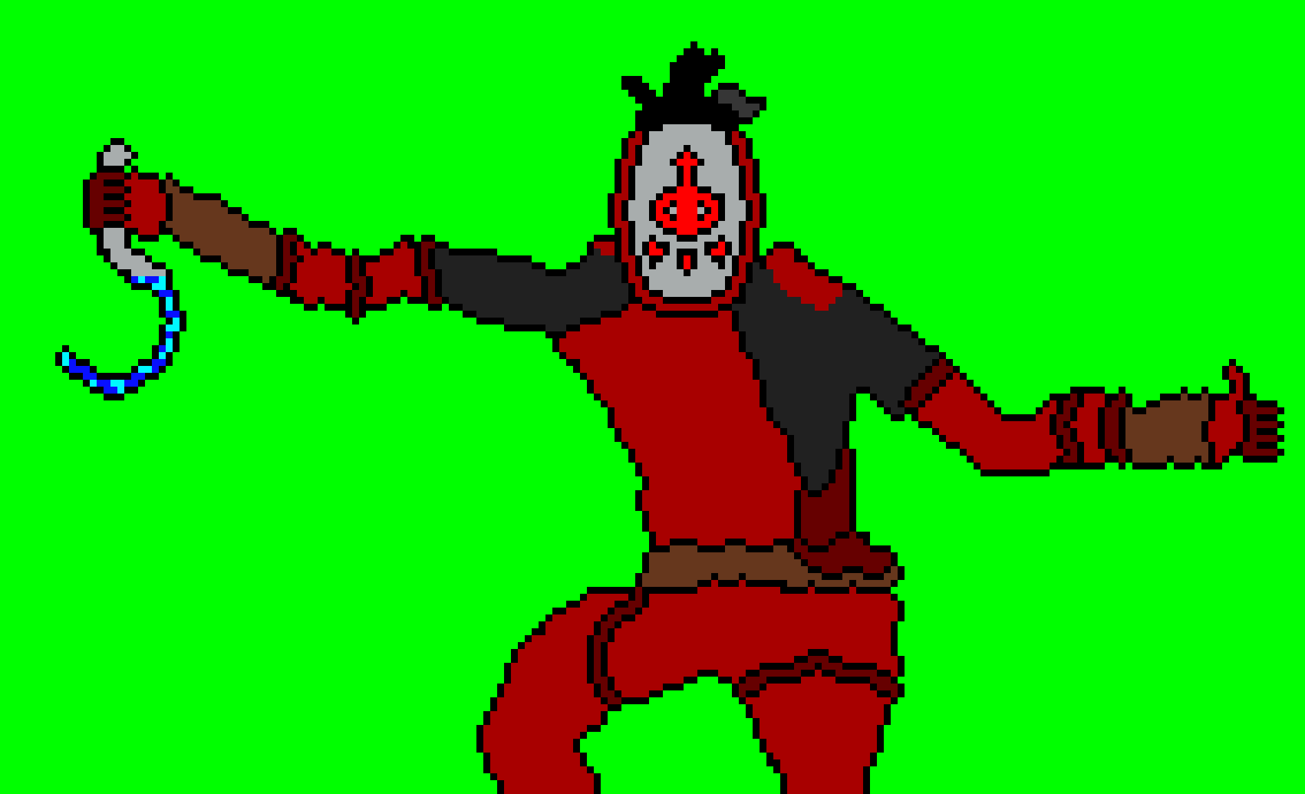 [2a5ce8] *He equips a Guardian Vicious Sickle++ and turns to T.* Come on, man! I just lost my hand to some skeleton and was stabbed in the face and now I have to fight for my life?!