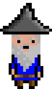 [bb0007] Pixel Wizard Dark Blue Idle AniF3