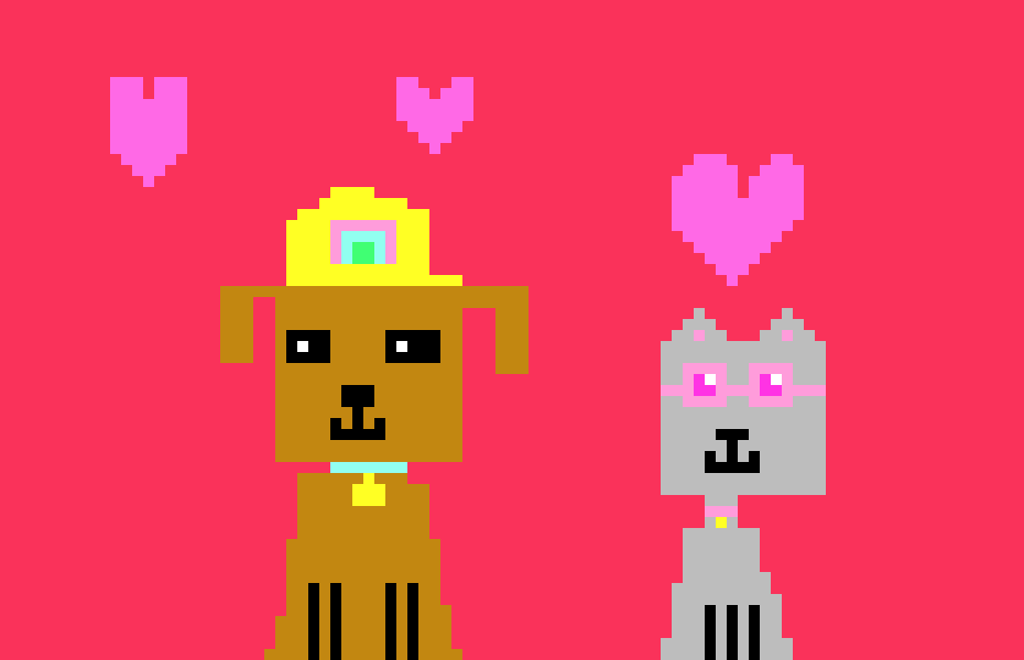 [df4784] GATITO Y PERRITO  💗💗