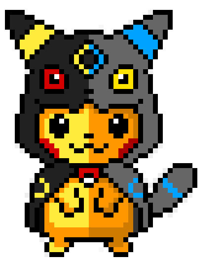 [6d55e7] pikachu dressed as umbreon 