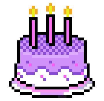 [c386aa] cake pixel art 