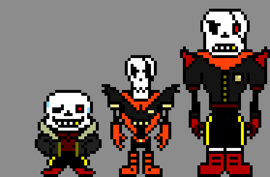 [9664c4] Underfell Sans, Papyrus, Comic Papyrus