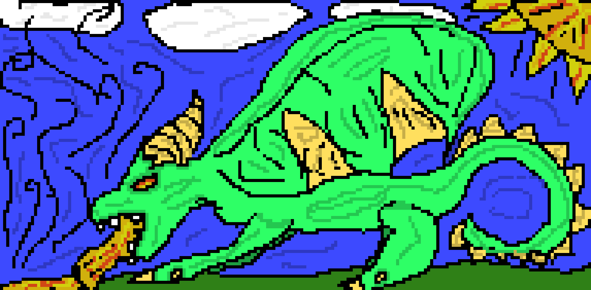 [9664c4] Pixel Dragon