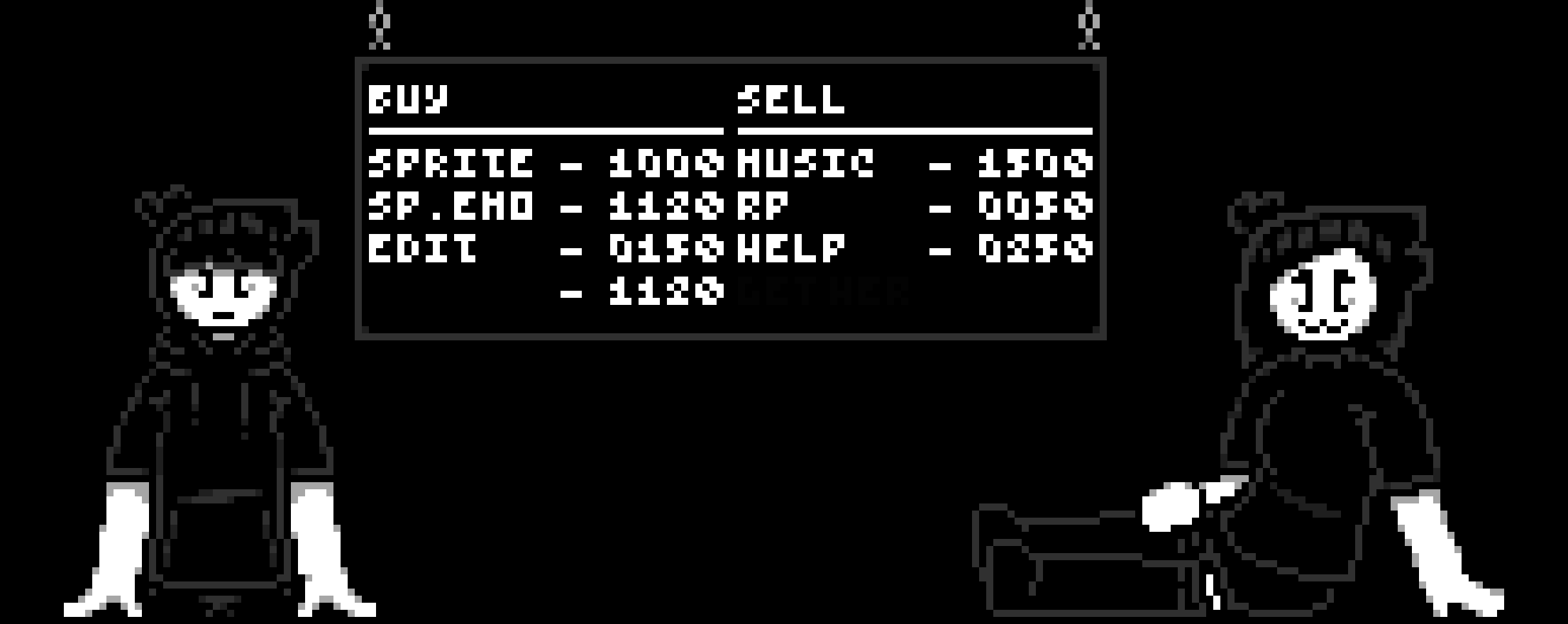 [77b851] ( Ok the shop is open. )