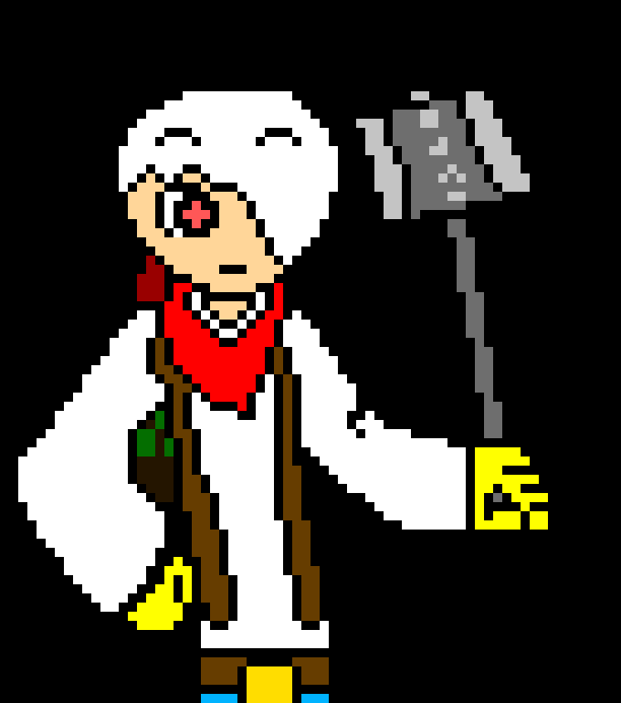 [5b2f3e] -takes sword out- ...-slowly walks inside-