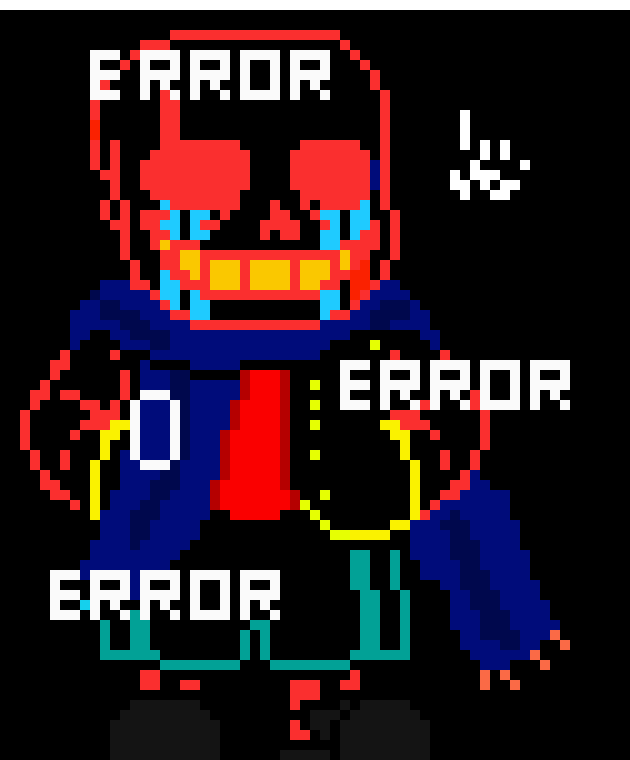 [2fe70b] Ink! *2 gaster hands hold him up and places him on a gaster blaster* 