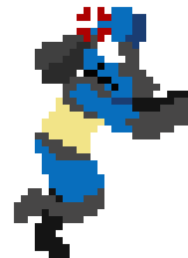 [9664c4] Lucario pushing animation 1