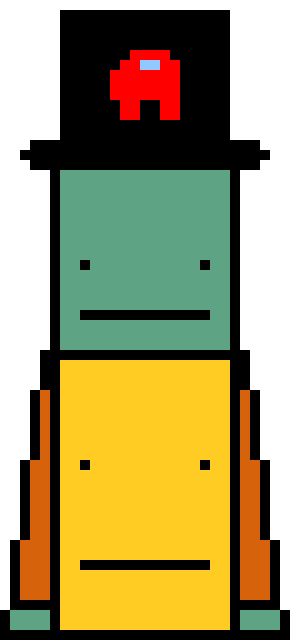 [8597b0] hey guys so i made this sprite called brombn and i think hes pretty cool looking, what ya think? i just have the arms torso head and head for now but how do you think of it? -brombn
