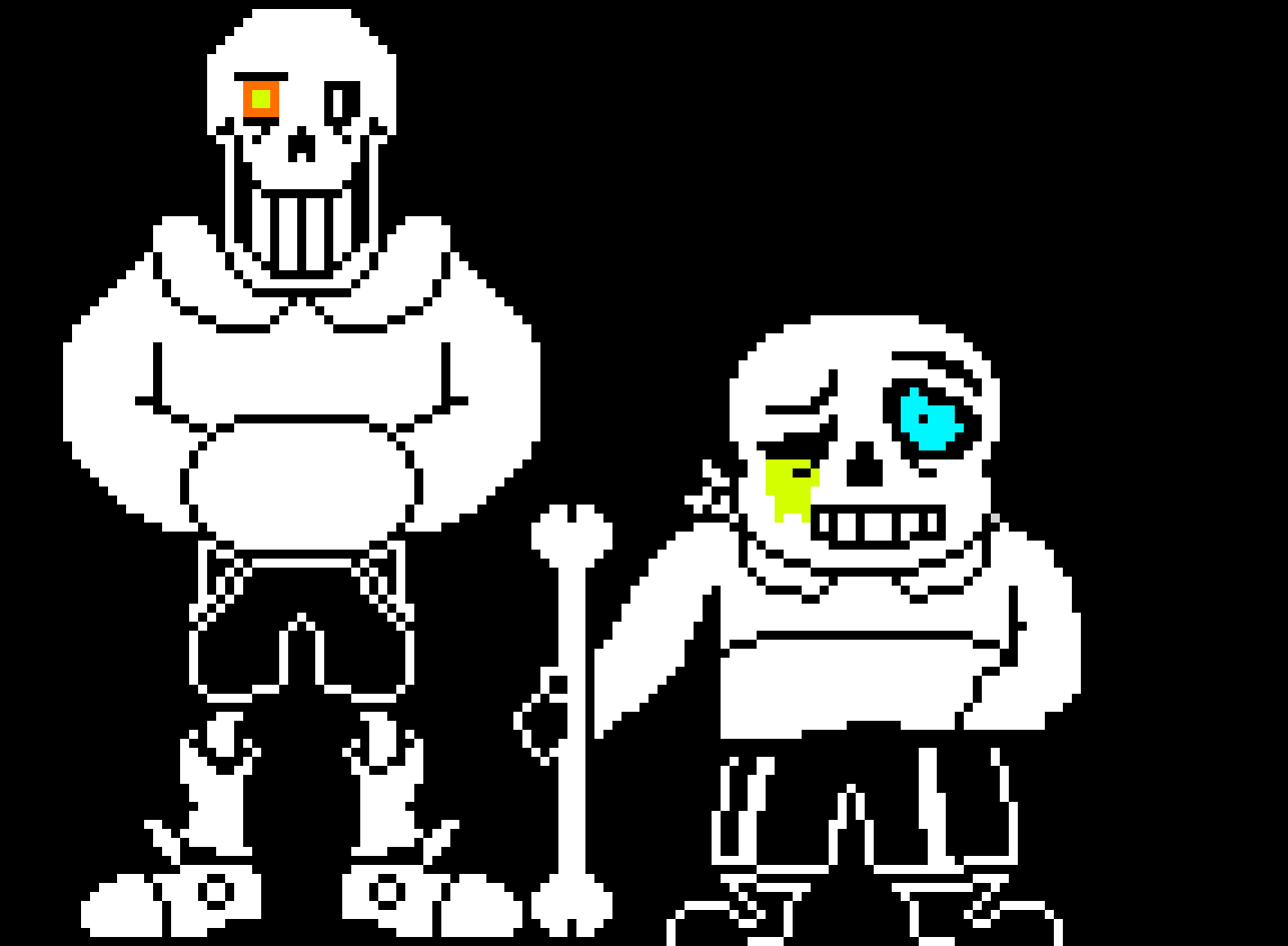 [9664c4] UnderSwap black and white battle sprites