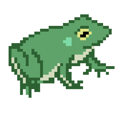 [83eebc] Frog pixel art