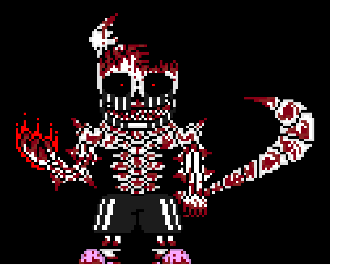 [e8cb42] *his tail goes red, and it shoots multiple slash projectiles 1 hitting huggy on the neck and one hitting poppy in the soul* HAHAHAHAHAHAH