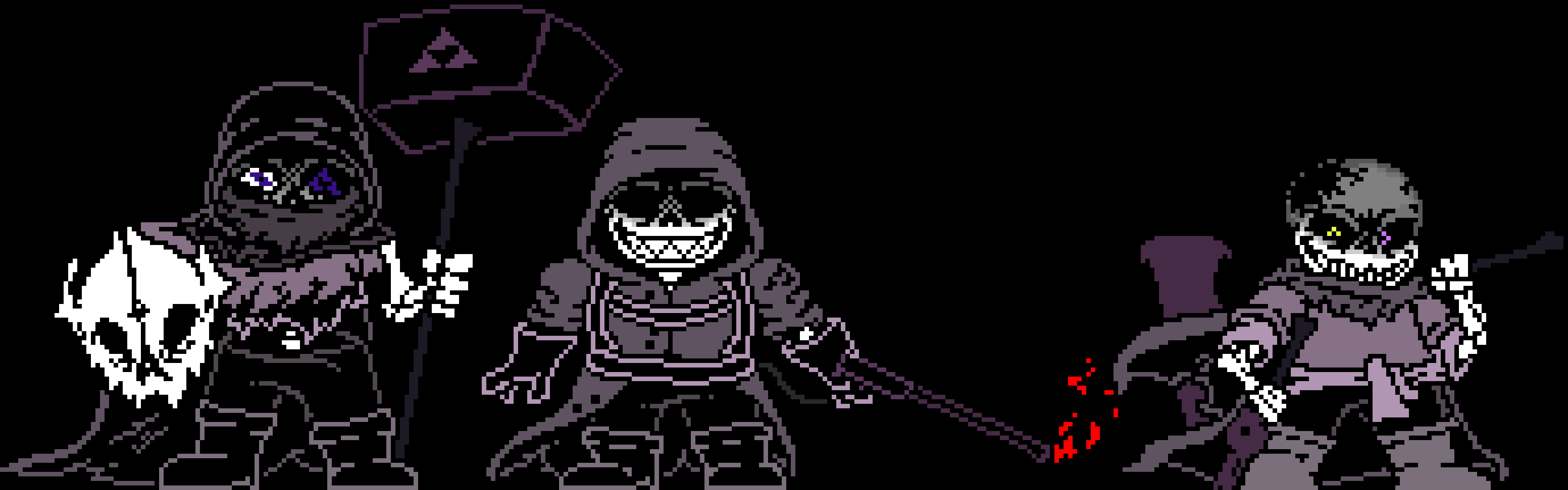 [efec7f] I dunno what I should really do with these three however I did have a idea..... THROW THEM AWAY AND REPLACE THEM...... Like- Replace them with different characters other than Sans'es, while keeping the original sprite design style.....