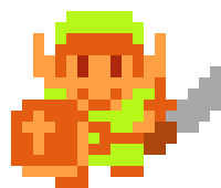 [ffe9ec] Link 8-Bit The Legend of Zelda Sprite