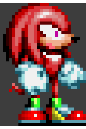 [280a04] *he hands Sonic  3 of the 7 chaos emeralds* I left the other 4 back on angel island.  {Knuckles The Echidna }
