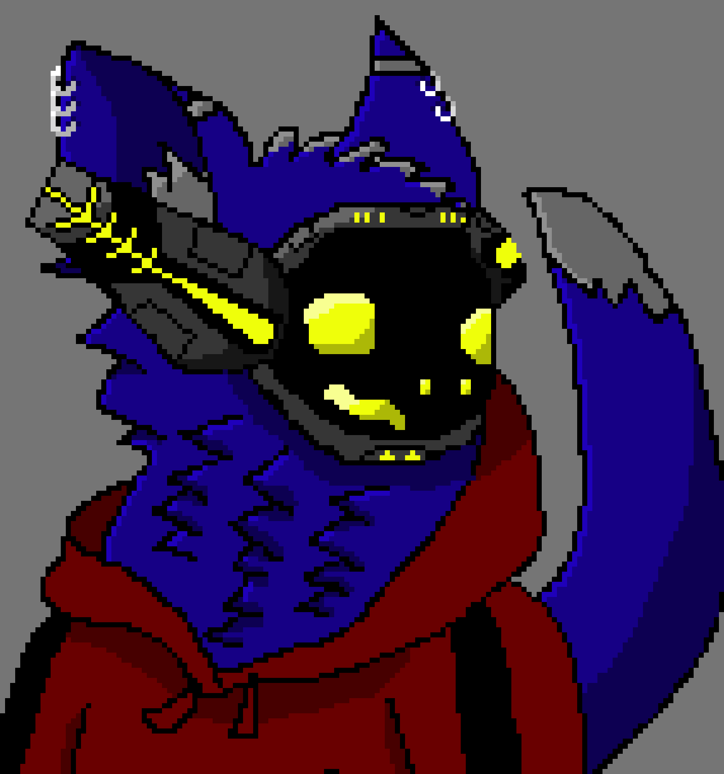 [843b57] *stands still* Uhh...is this your cat? *pets Smokey* -John