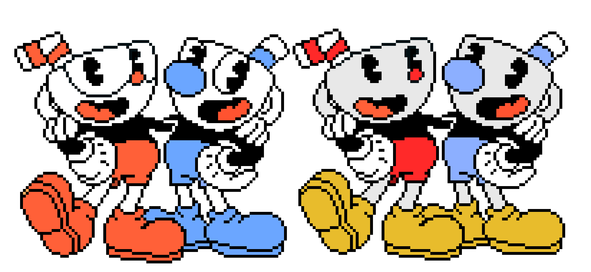 [9664c4] Cuphead and Mugman color 2 and overworld - K.Vargas