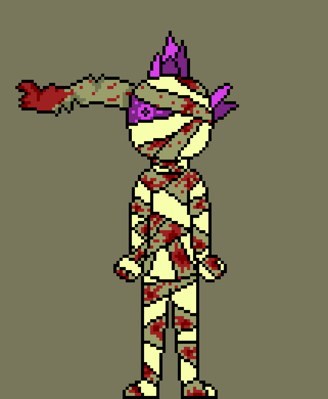 [ad3579] *Spikes Suddenly Jut Out Of His Head* Hey, Just So Ya Know.. Don't Try To Corrupt Me.. I Have My Own Corruption. - Brimstone The Mummy