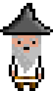 [bb0007] Pixel Wizard White Idle AniF3