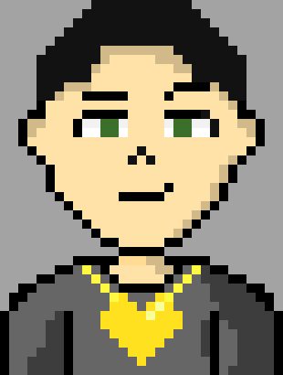 [90896a] *He chuckled a bit as he opened his eyes again.* What a surprise to see you again! Let's see what you've got this time!