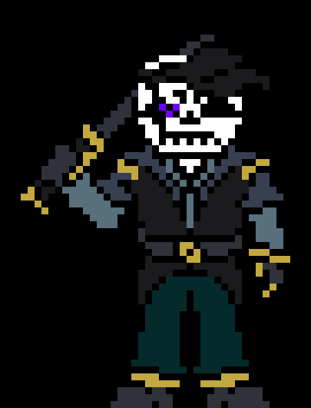 [49ec2e] By the almighty power of perseverance, I sentence thee to dismemberment! *He begins to slice M13's limbs off like butter, he perceives M13 as a threat.*