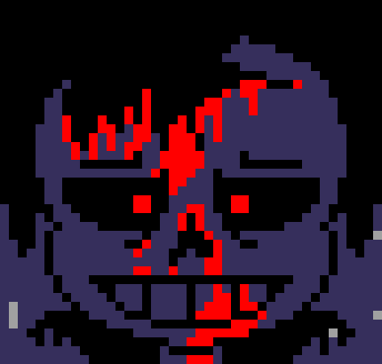 [7ce906] *(Demented stared at the sky, or roof.?) Damn... I've gotten this far, just a little more.. and I'll be finished. -HorrorTale Sans