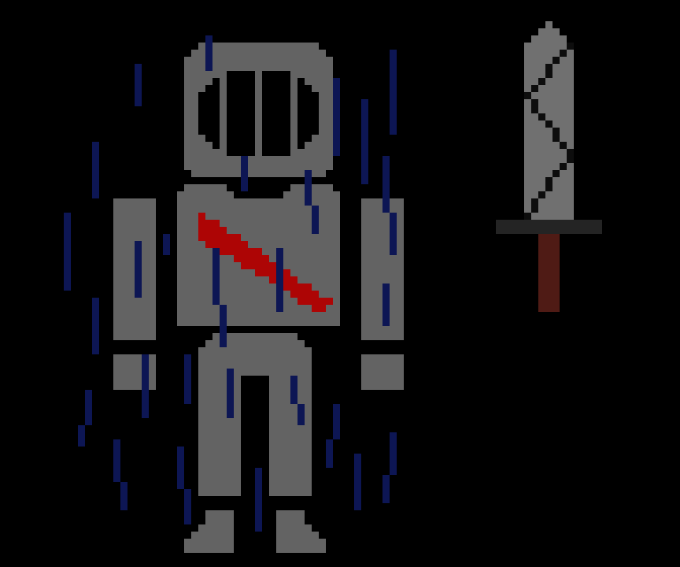 [2fcb16] Suit of Armor: *A suit of armor lays in the middle of some rainy forest*