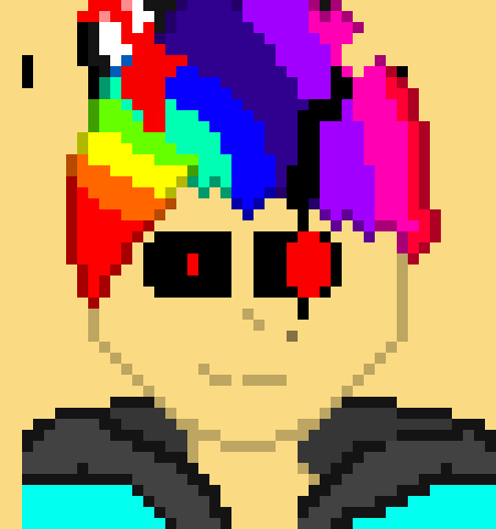 [401102] *he would take the hit and then dash at the figure trip them over and shoots 3 rainbow spears from the ground below them*-the rainbow squad