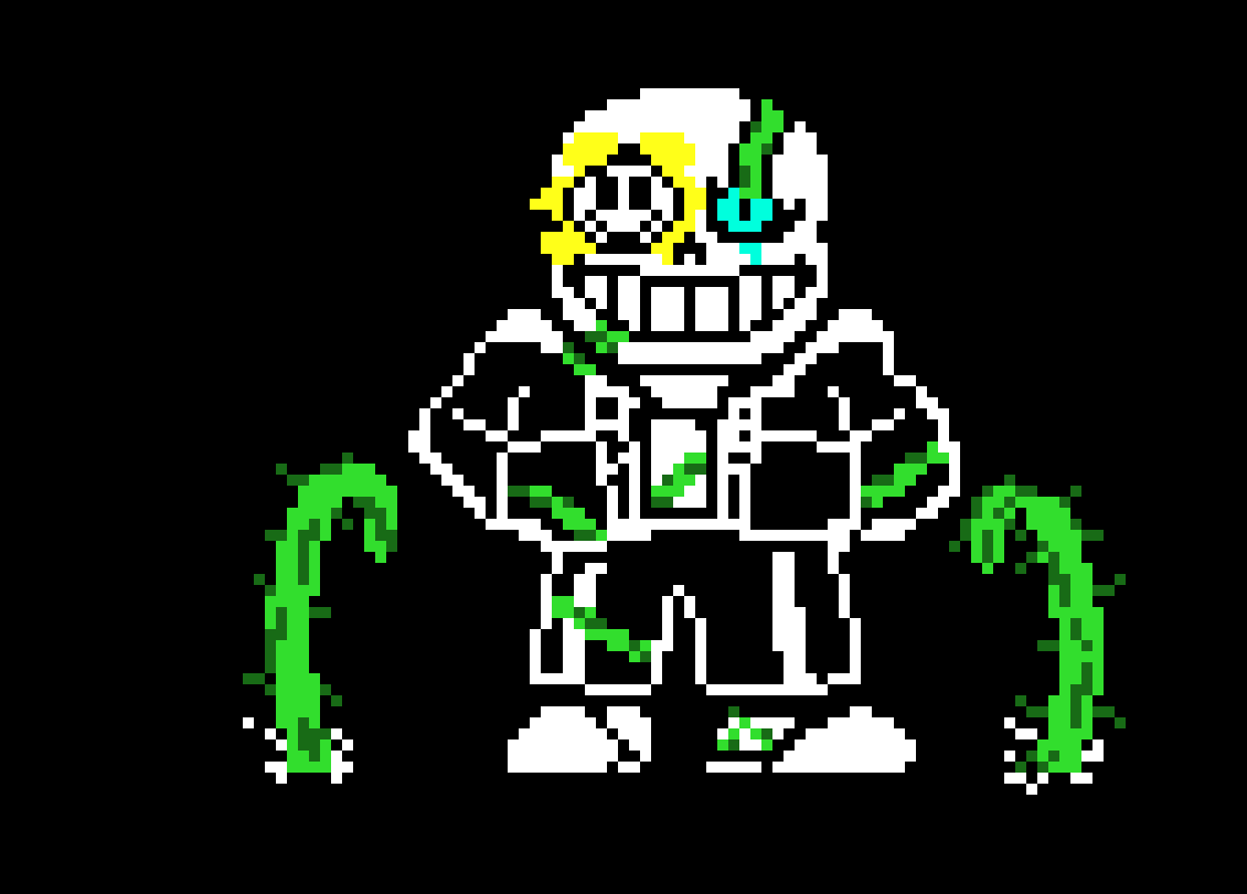 [4fbda4] (sans) help m-me(flowey) HAHAHAHAHAhAHAHaha shut up smiley trash bah i'm in control now... HAHAHAHAHA-flowey possession sans 