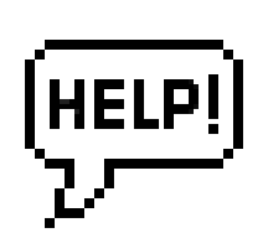 [63ff67] help pixel speech bubble