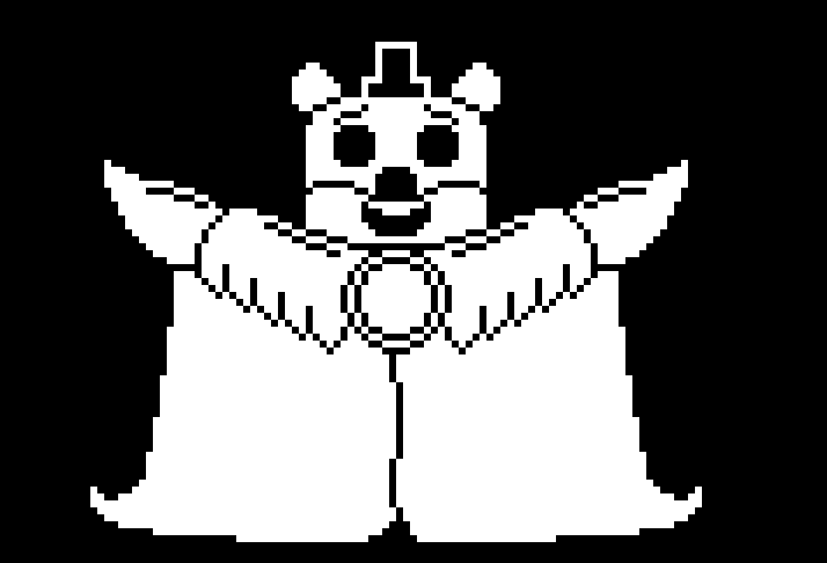 [9664c4] golden freddy=asgore battle FNAFTALE pixel art challenge