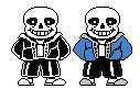 [8e4af2] Undertale Sans Battle Sprite with Colored Sprite.