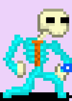 [05b0c1] *He disappointingly looks at his arm that is now on the ground, and bends over to pick it up, but his entire upper body falls off.*