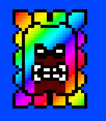[9664c4] Pixel Art Rainbow Thwomp