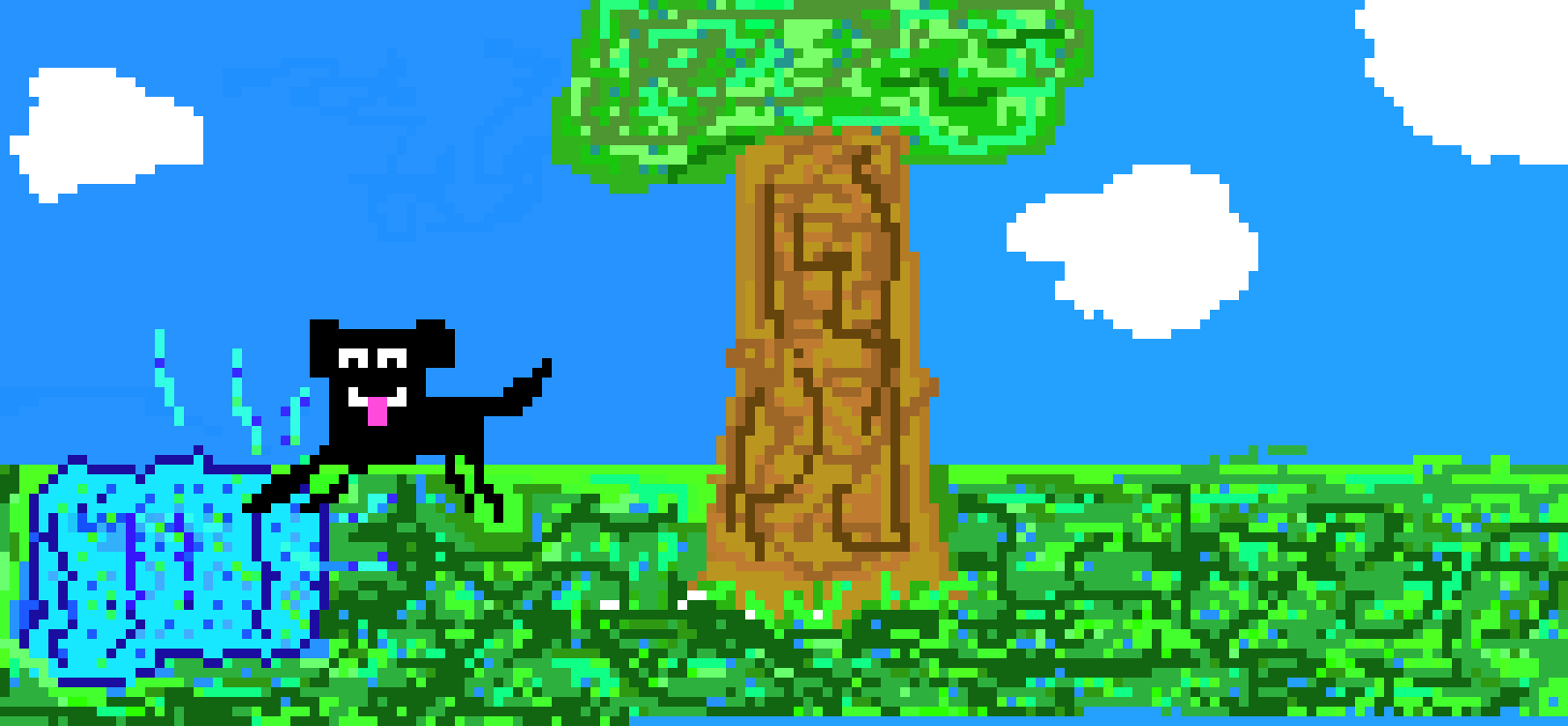 [9664c4] Black Lab Jumping in Water