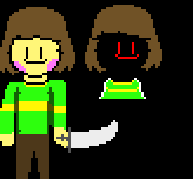 [a82578] ((made the chara sprites better now chara has a big kn00f))-ComicSanz