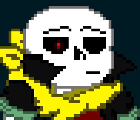 [63ceb7] (also chaotic sans lost his blue eye due to it melting)