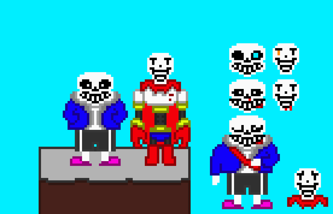 [7bfab6] Undertale Sans and papyrus Sprite
